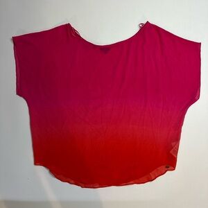 Guess Vibrant Pink and Red Ombre Blouse